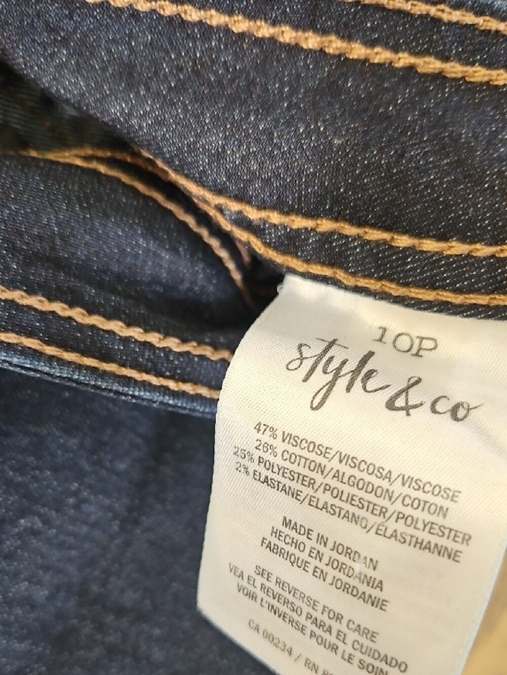 Style & Co. Dark Blue Button-Front Pencil Skirt - Picture 4 of 4